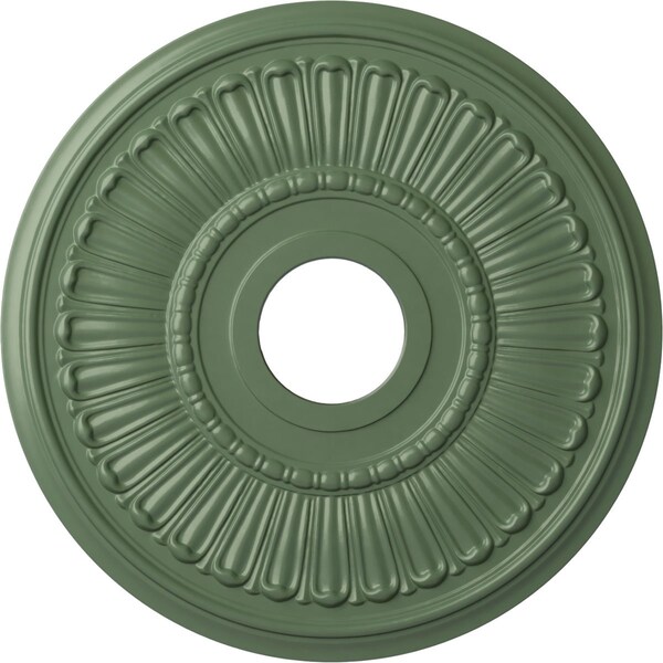 Ekena Millwork Melonie Ceiling Medallion (Fits Canopies up to 6 3/8"), 16"OD x 3 5/8"ID x 3/4"P, Athenian Green CM16MLAGF - main